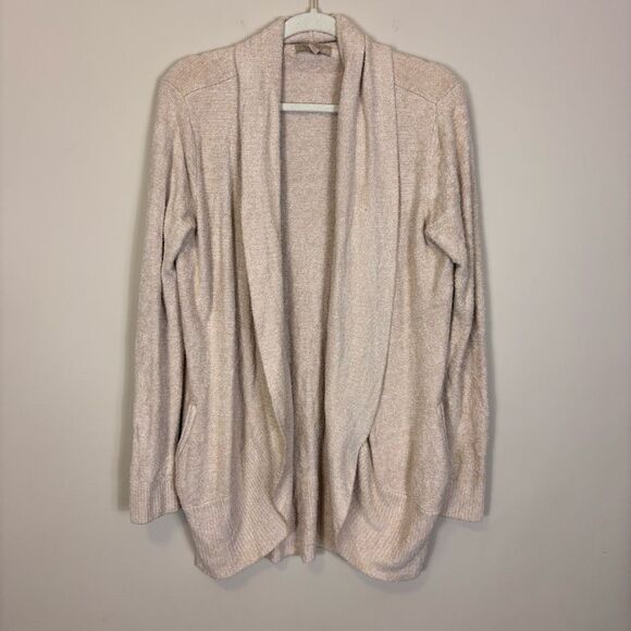 Barefoot Dreams Tan Super Soft Open Cardigan Sweater L/XL - Picture 1 of 6
